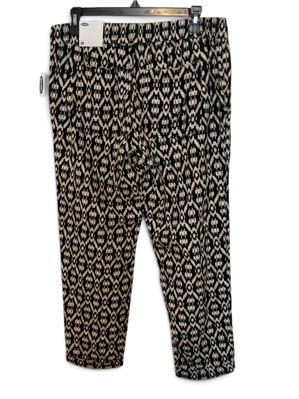 NWT Old Navy Geometric Print Linen Blend Summer Ankle Pants MEDIUM #T - Picture 5 of 12